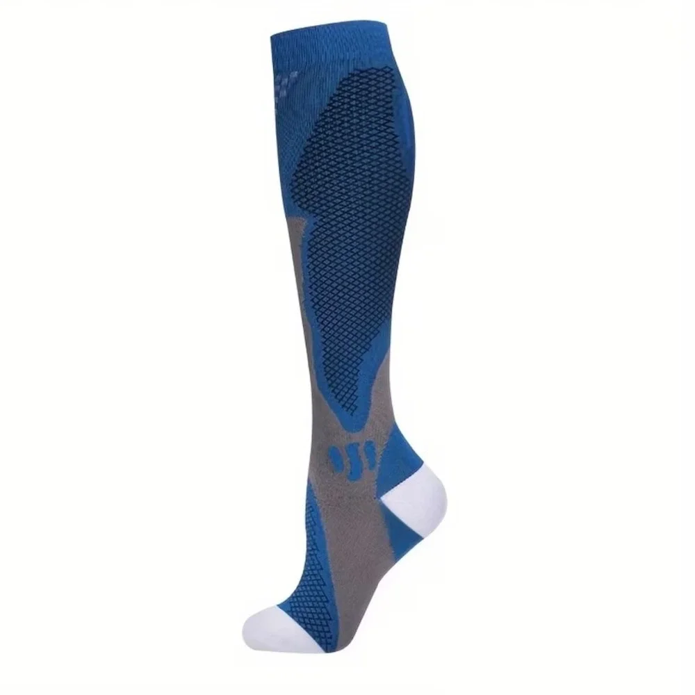 Unisex 20-30 mmHg Compression Socks XXL Knee High Medical Blue 1‎ Pair NEW